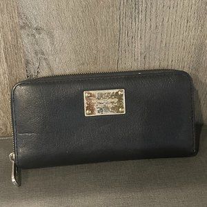 Michael Kors Black Leather Zip Wallet